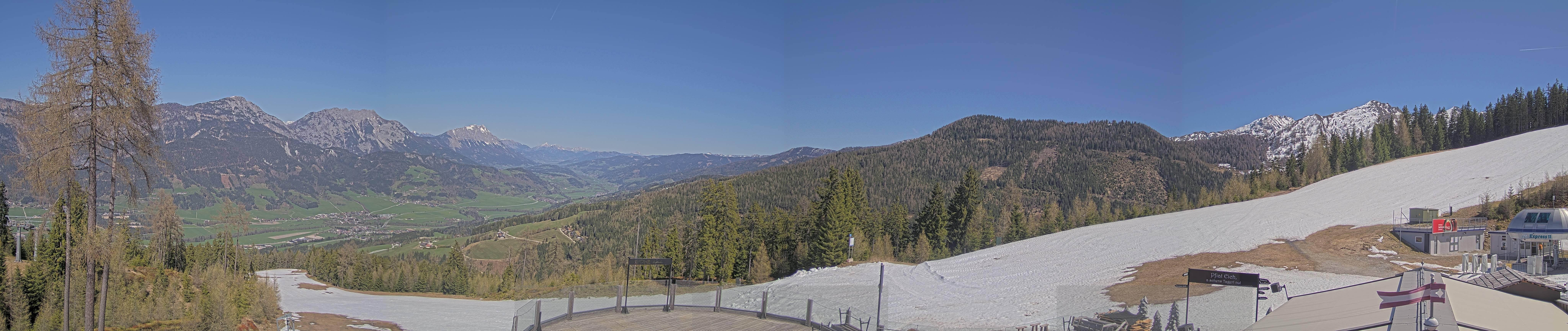 Archiv Foto Webcam Hauser Kaibling - Blick ins Ennstal von der Knapplhütte