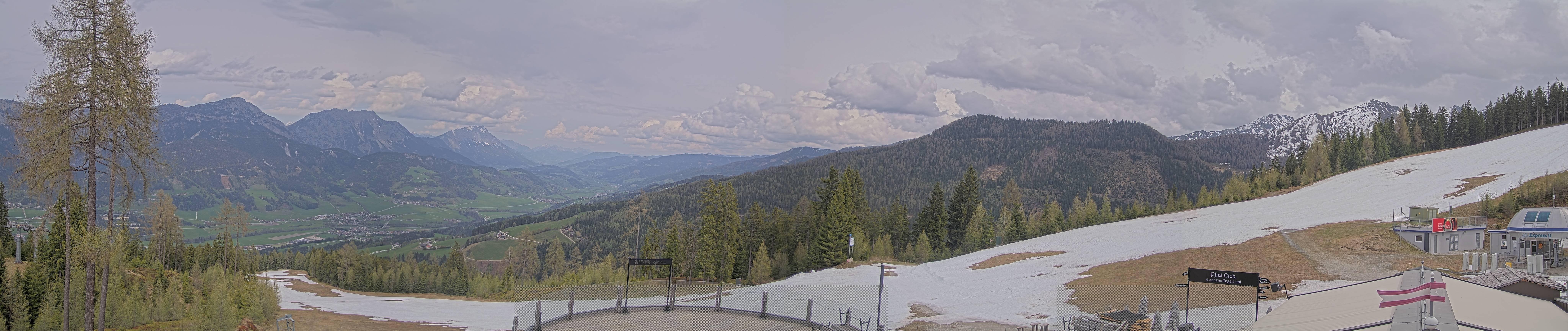 Archived image Webcam Hauser Kaibling - View towards valley Enns