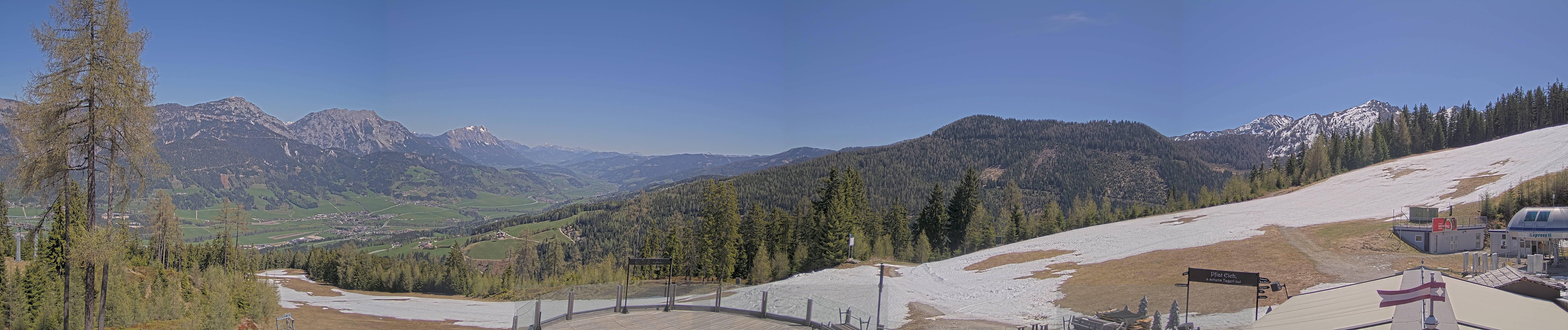 Archiv Foto Webcam Hauser Kaibling - Blick ins Ennstal von der Knapplhütte