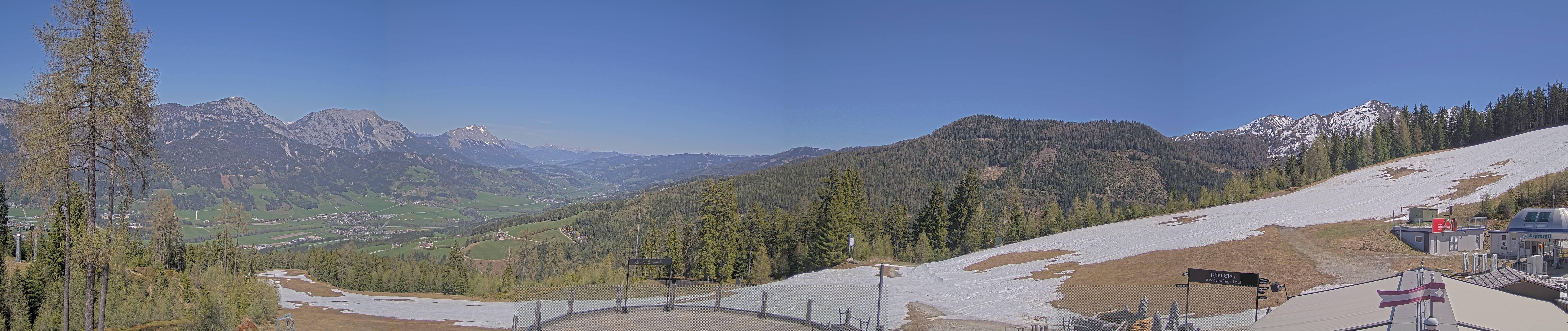 Archiv Foto Webcam Hauser Kaibling - Blick ins Ennstal von der Knapplhütte