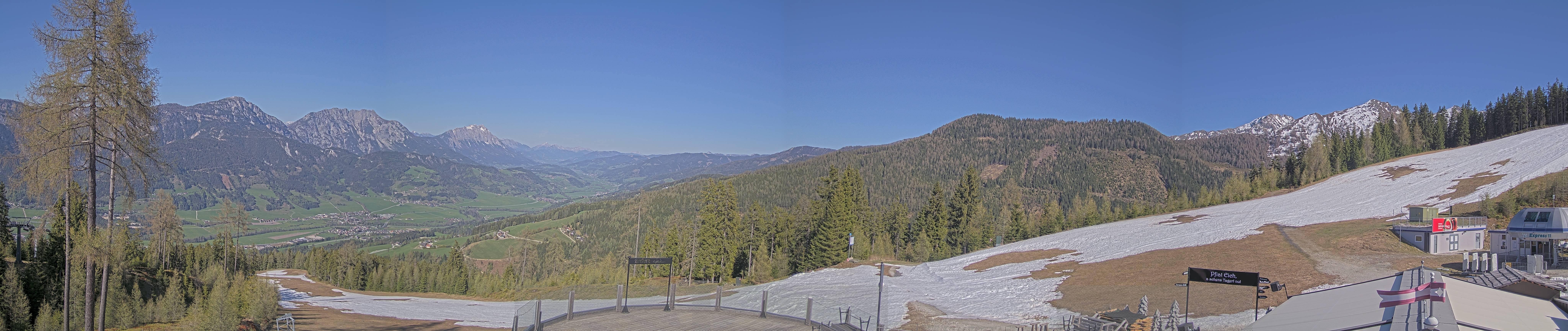 Archiv Foto Webcam Hauser Kaibling - Blick ins Ennstal von der Knapplhütte