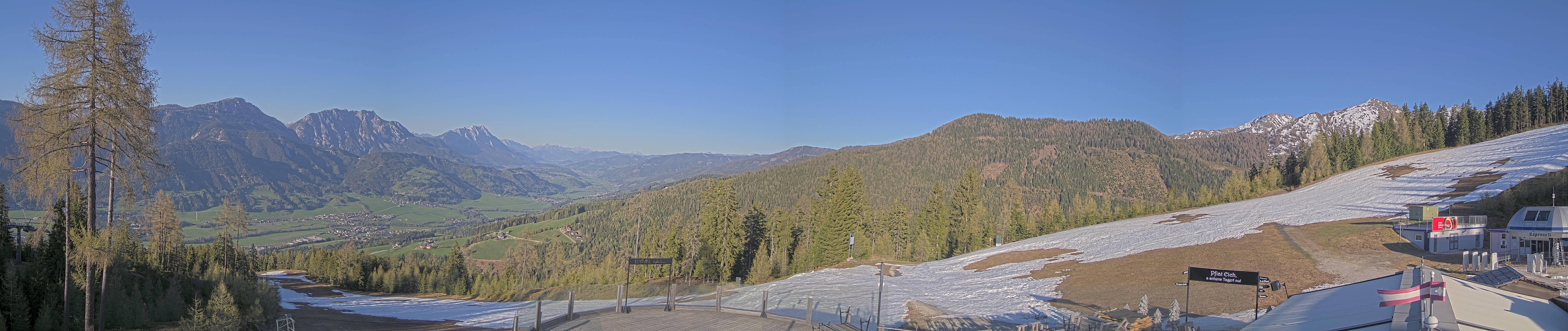 Archiv Foto Webcam Hauser Kaibling - Blick ins Ennstal von der Knapplhütte