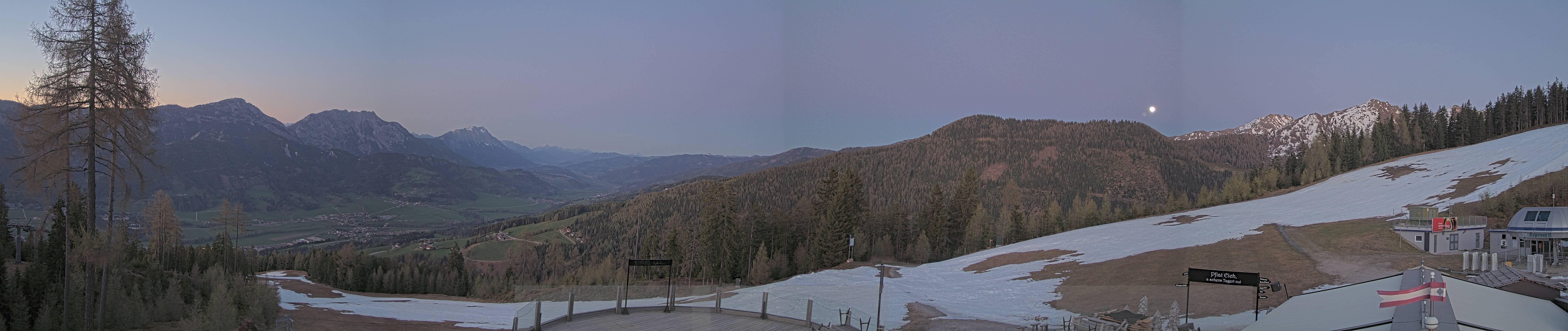 Archiv Foto Webcam Hauser Kaibling - Blick ins Ennstal von der Knapplhütte