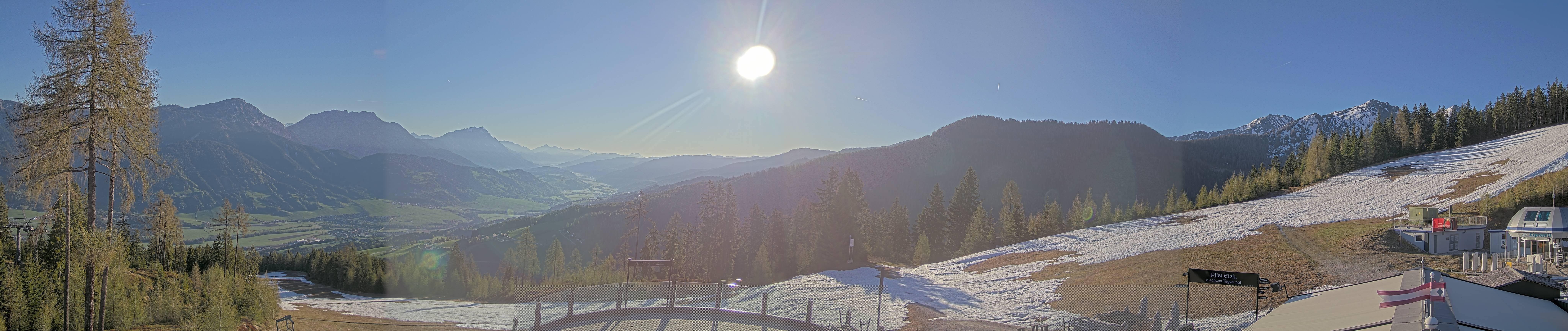 Archiv Foto Webcam Hauser Kaibling - Blick ins Ennstal von der Knapplhütte