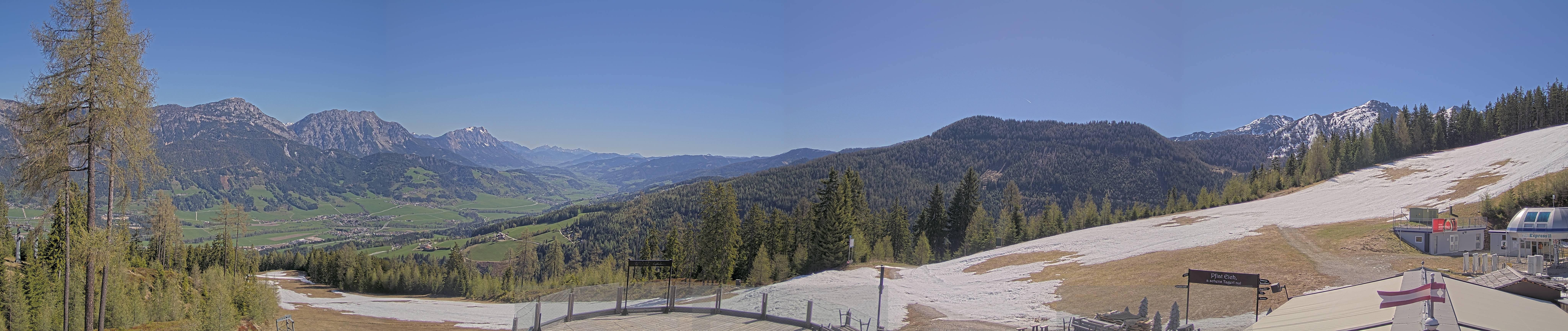 Archiv Foto Webcam Hauser Kaibling - Blick ins Ennstal von der Knapplhütte