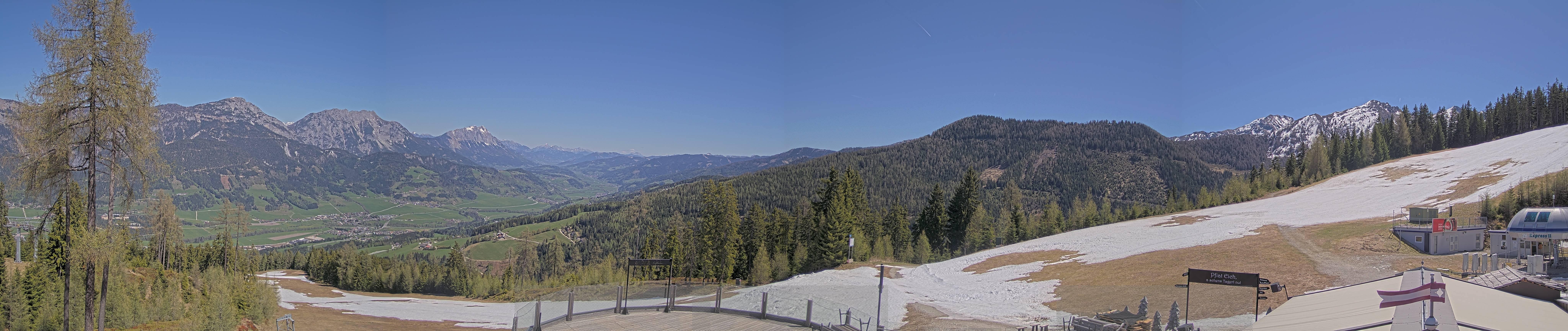 Archiv Foto Webcam Hauser Kaibling - Blick ins Ennstal von der Knapplhütte