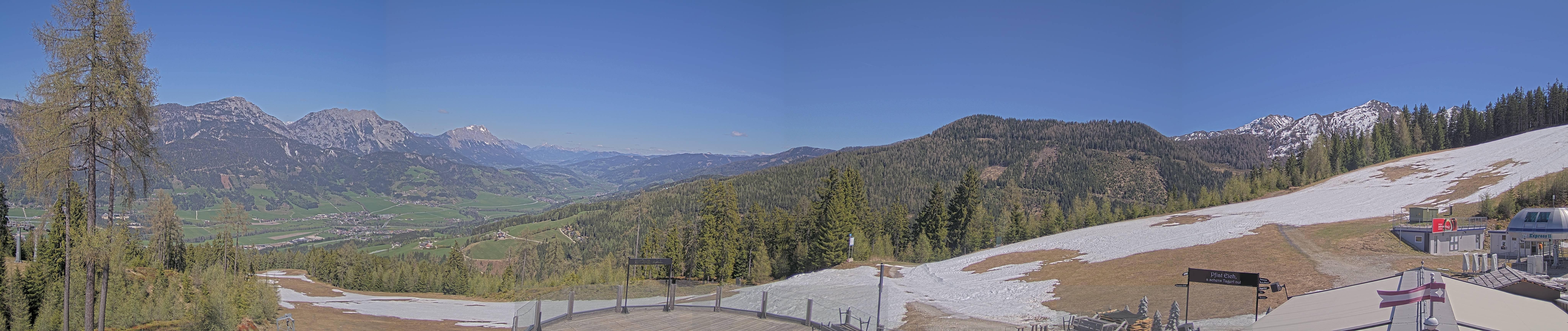 Archiv Foto Webcam Hauser Kaibling - Blick ins Ennstal von der Knapplhütte