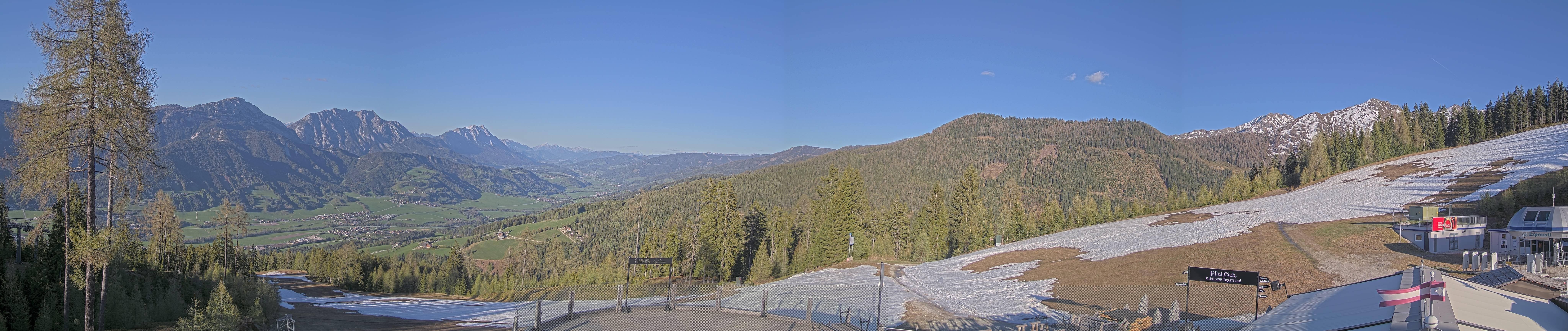 Archiv Foto Webcam Hauser Kaibling - Blick ins Ennstal von der Knapplhütte