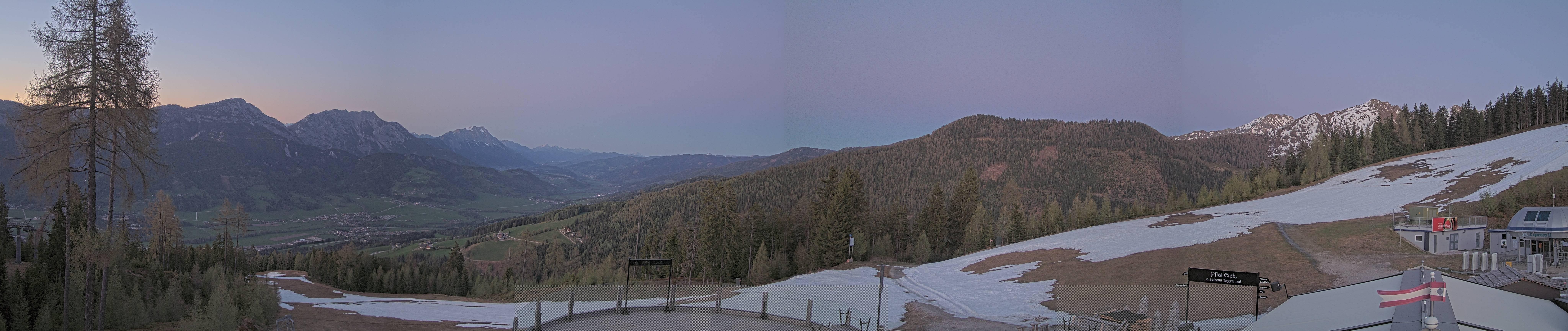 Archiv Foto Webcam Hauser Kaibling - Blick ins Ennstal von der Knapplhütte
