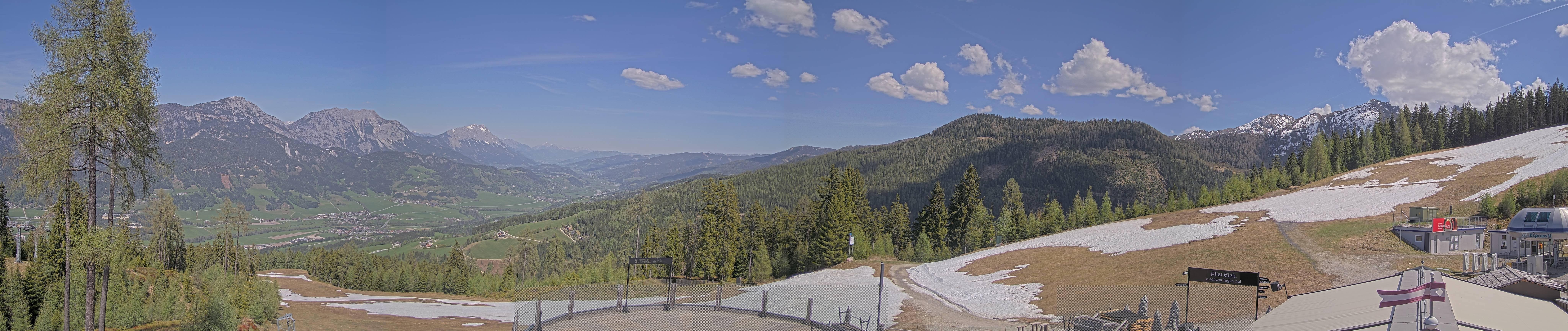 Archived image Webcam Hauser Kaibling - View towards valley Enns