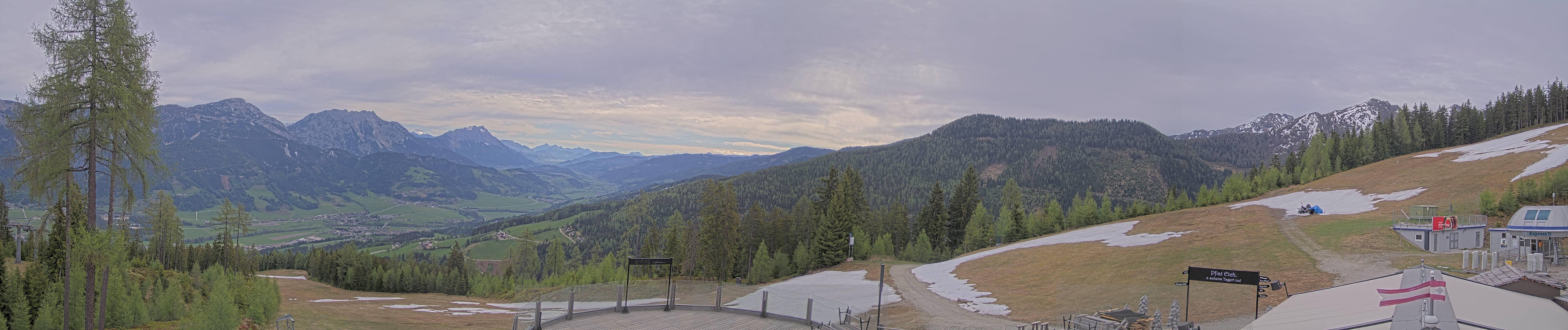 Archiv Foto Webcam Hauser Kaibling - Blick ins Ennstal von der Knapplhütte