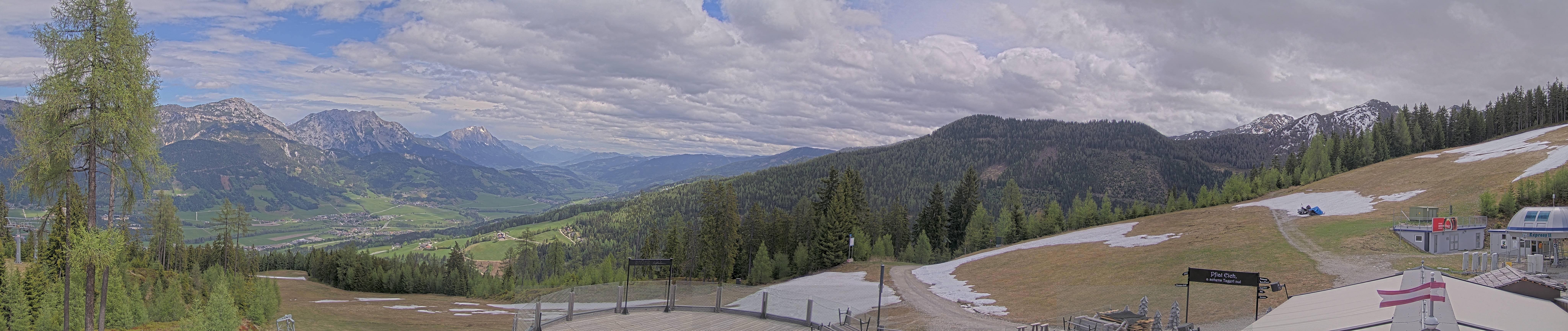Archived image Webcam Hauser Kaibling - View towards valley Enns