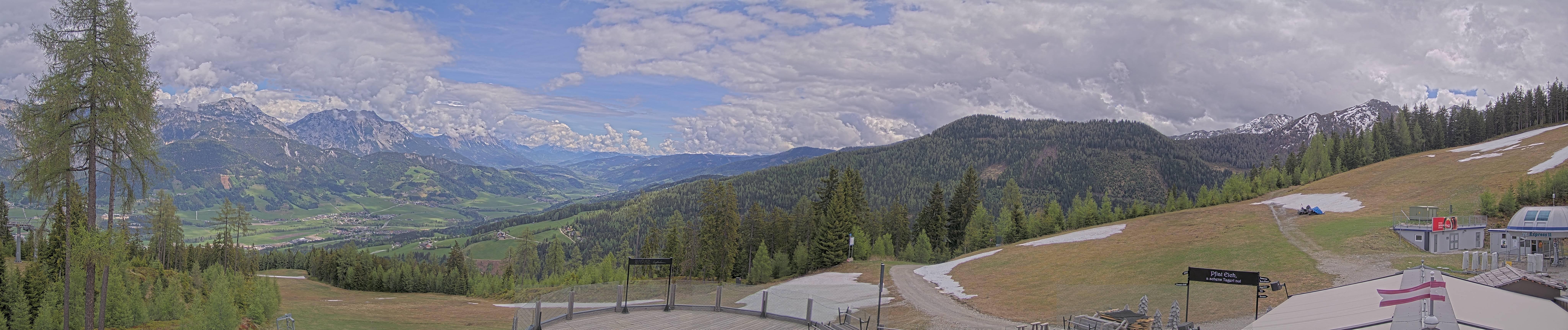 Archived image Webcam Hauser Kaibling - View towards valley Enns