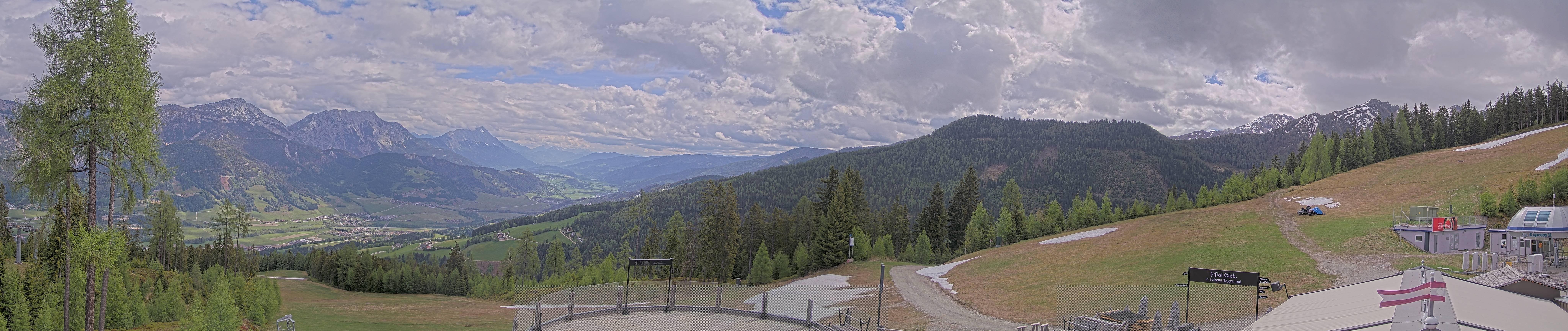 Archived image Webcam Hauser Kaibling - View towards valley Enns