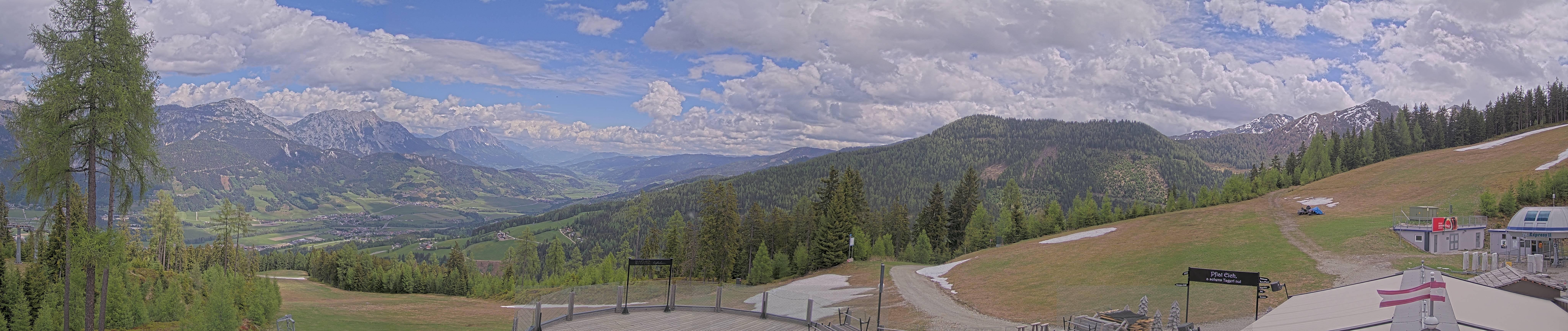 Archived image Webcam Hauser Kaibling - View towards valley Enns