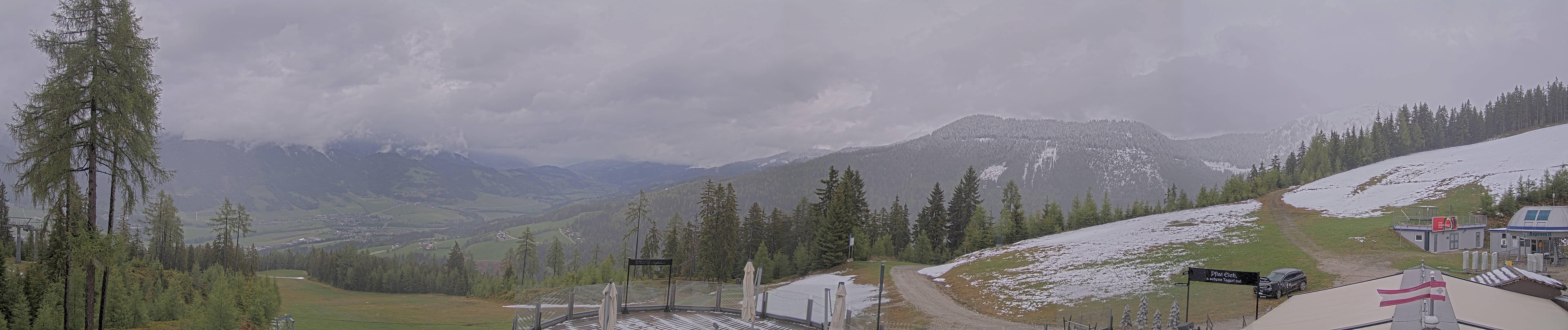 Archiv Foto Webcam Hauser Kaibling - Blick ins Ennstal von der Knapplhütte