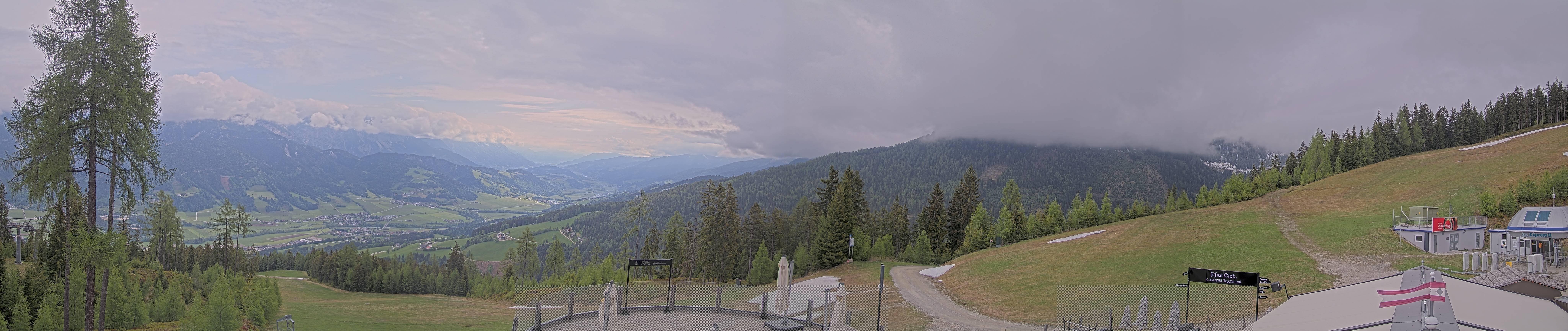 Archiv Foto Webcam Hauser Kaibling - Blick ins Ennstal von der Knapplhütte