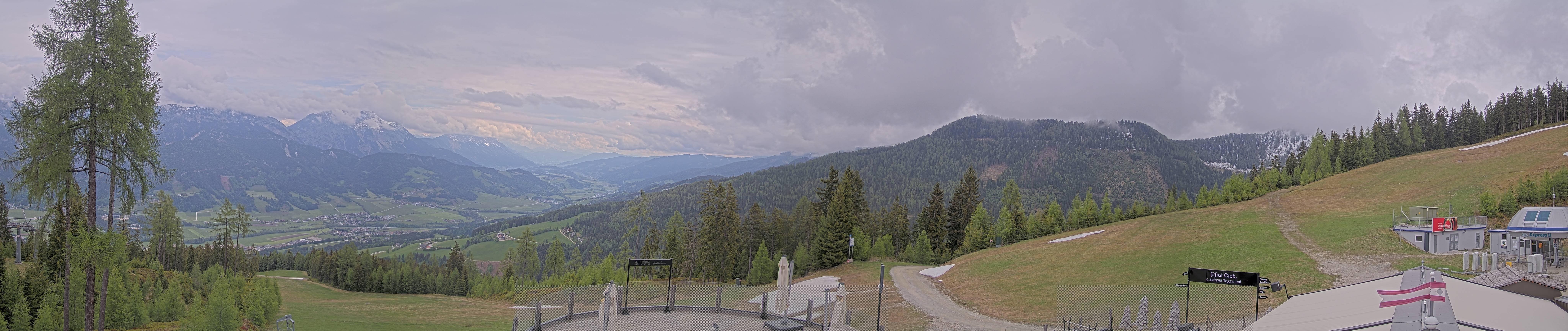 Archiv Foto Webcam Hauser Kaibling - Blick ins Ennstal von der Knapplhütte