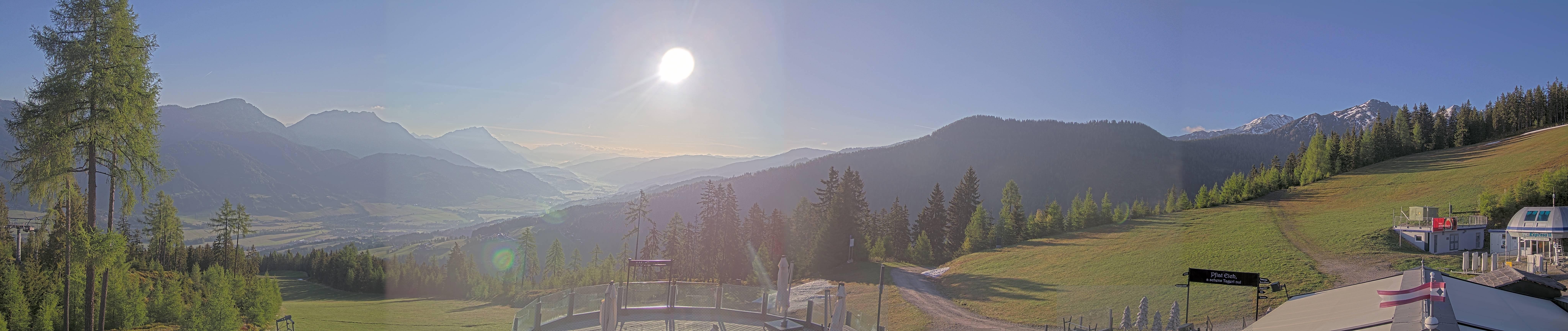 Archiv Foto Webcam Hauser Kaibling - Blick ins Ennstal von der Knapplhütte