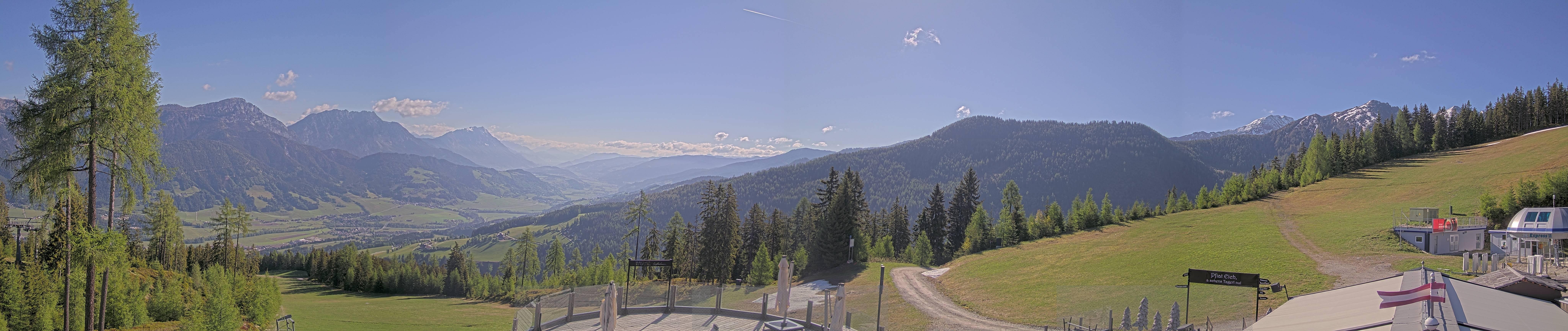 Archiv Foto Webcam Hauser Kaibling - Blick ins Ennstal von der Knapplhütte