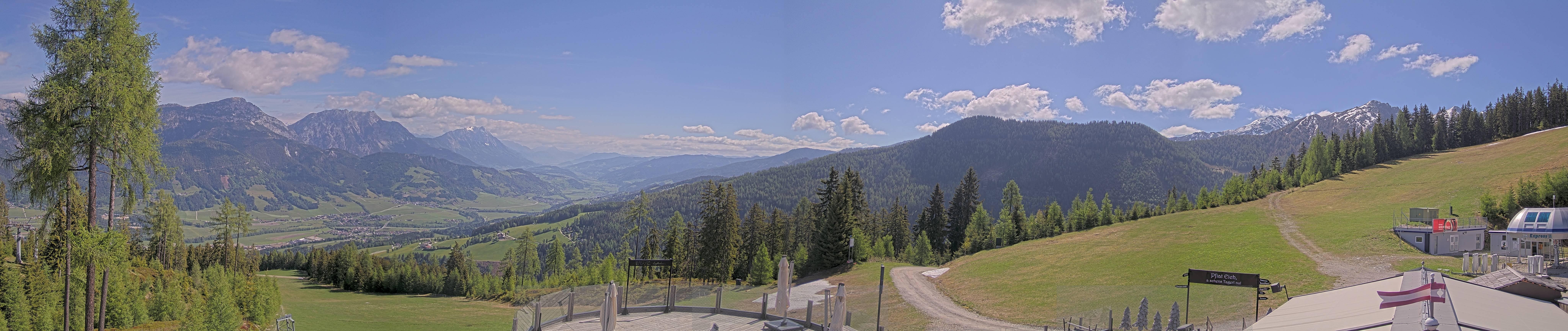 Archiv Foto Webcam Hauser Kaibling - Blick ins Ennstal von der Knapplhütte