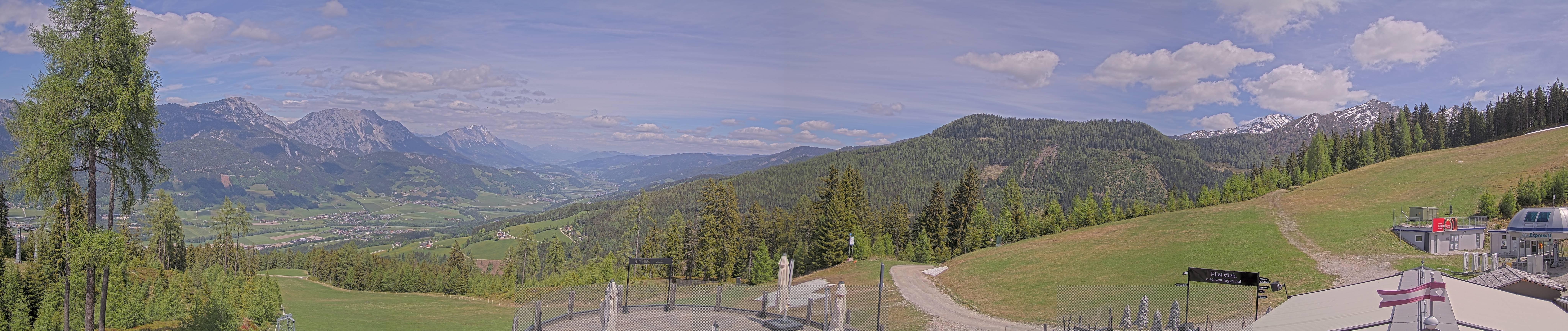 Archiv Foto Webcam Hauser Kaibling - Blick ins Ennstal von der Knapplhütte