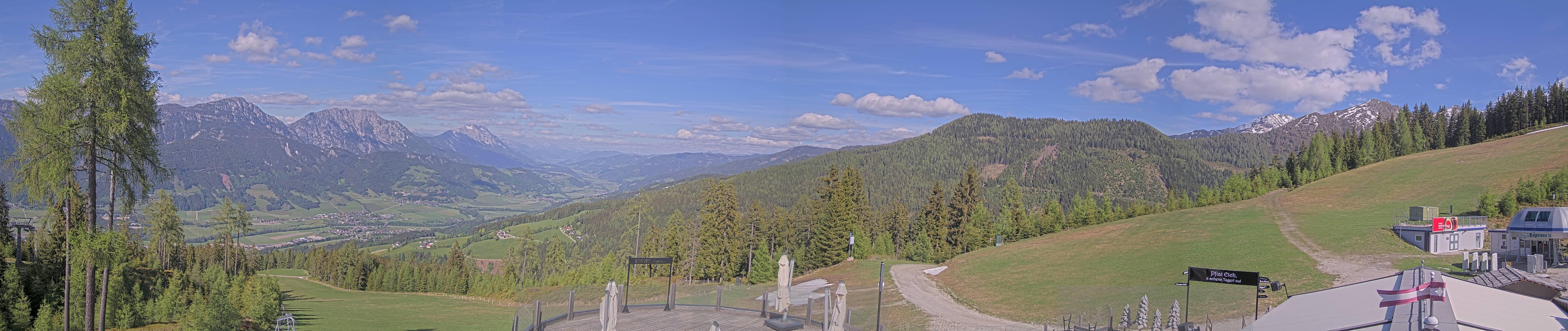 Archiv Foto Webcam Hauser Kaibling - Blick ins Ennstal von der Knapplhütte