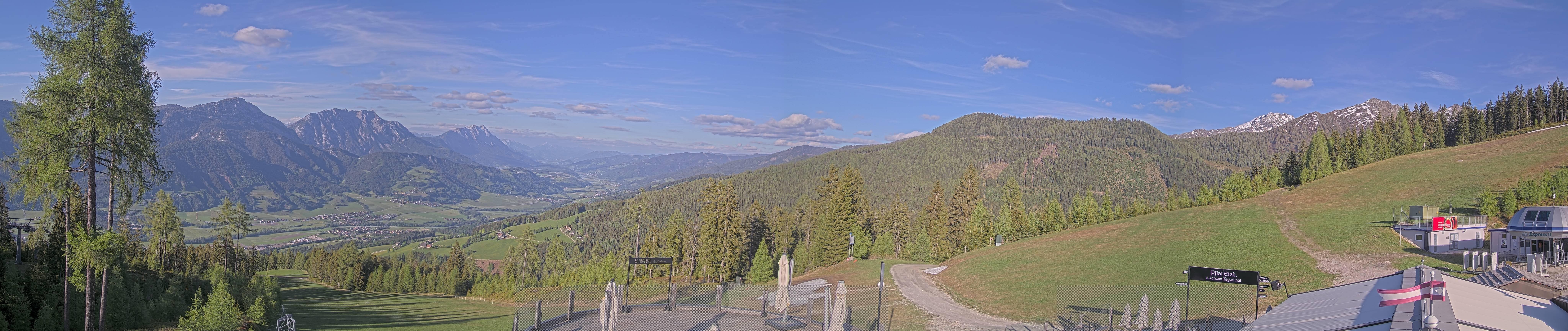 Archiv Foto Webcam Hauser Kaibling - Blick ins Ennstal von der Knapplhütte