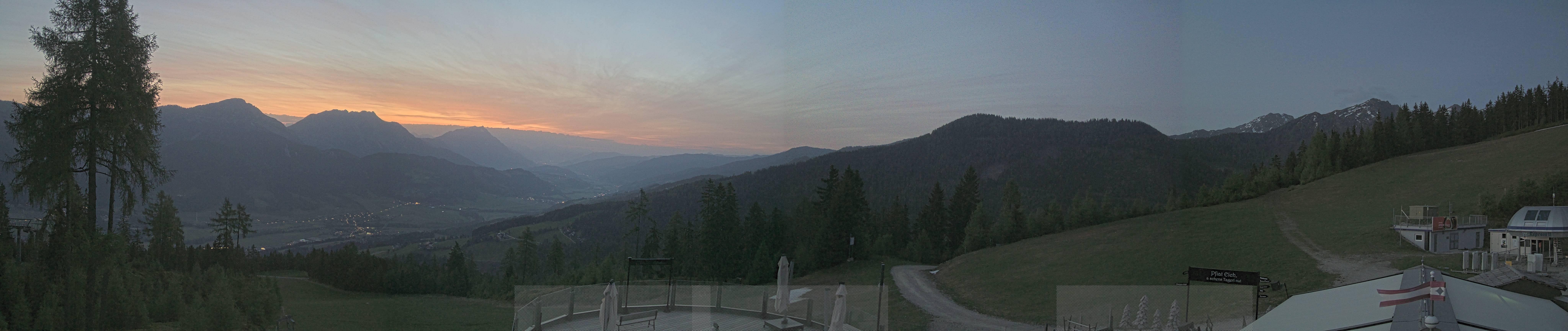 Archived image Webcam Hauser Kaibling - View towards valley Enns