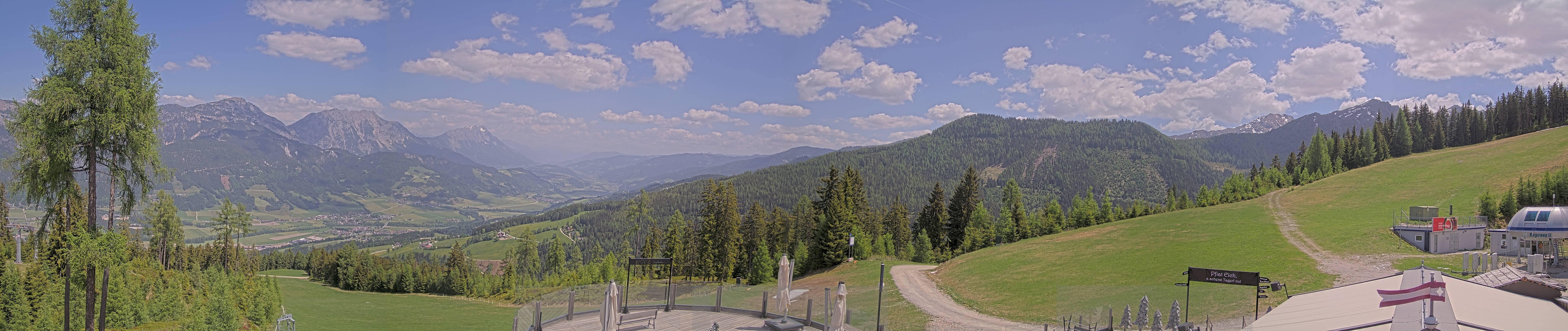 Archived image Webcam Hauser Kaibling - View towards valley Enns