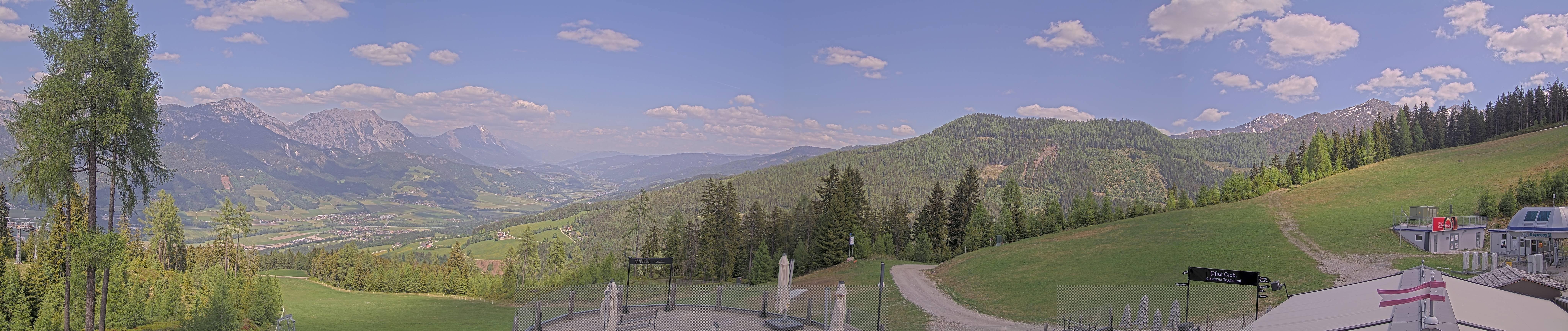 Archived image Webcam Hauser Kaibling - View towards valley Enns