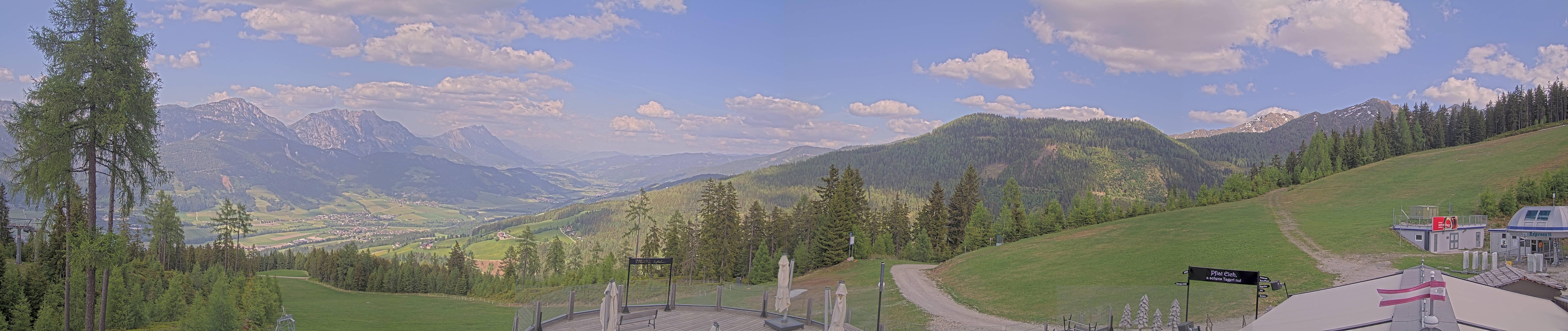 Archived image Webcam Hauser Kaibling - View towards valley Enns