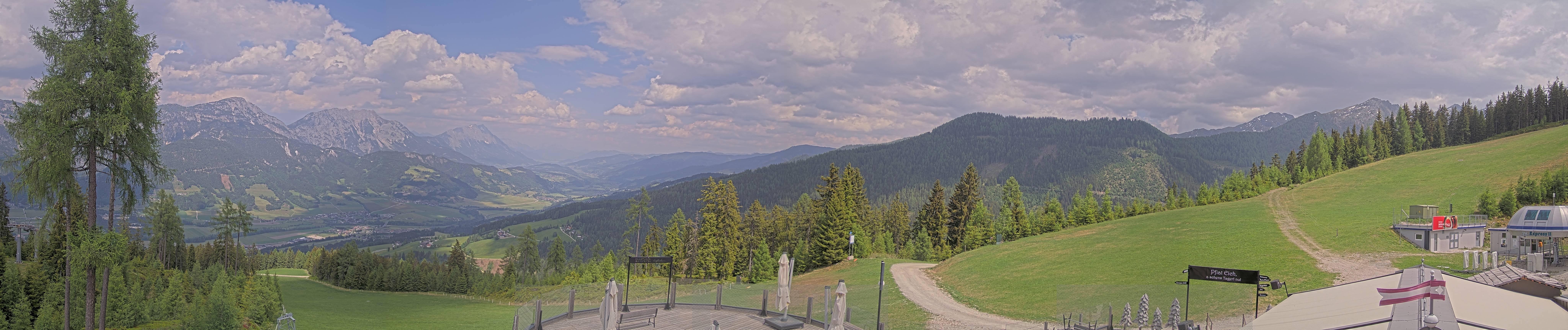 Archived image Webcam Hauser Kaibling - View towards valley Enns