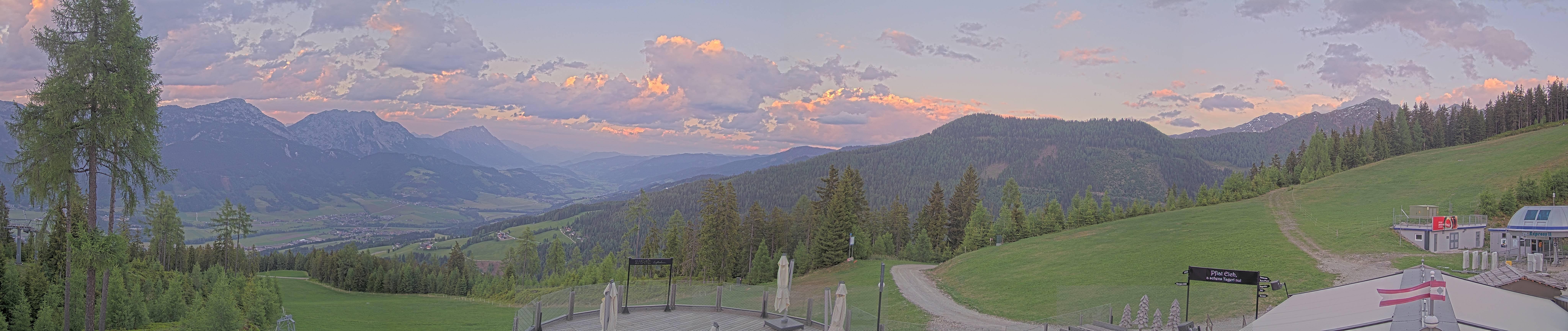 Archived image Webcam Hauser Kaibling - View towards valley Enns