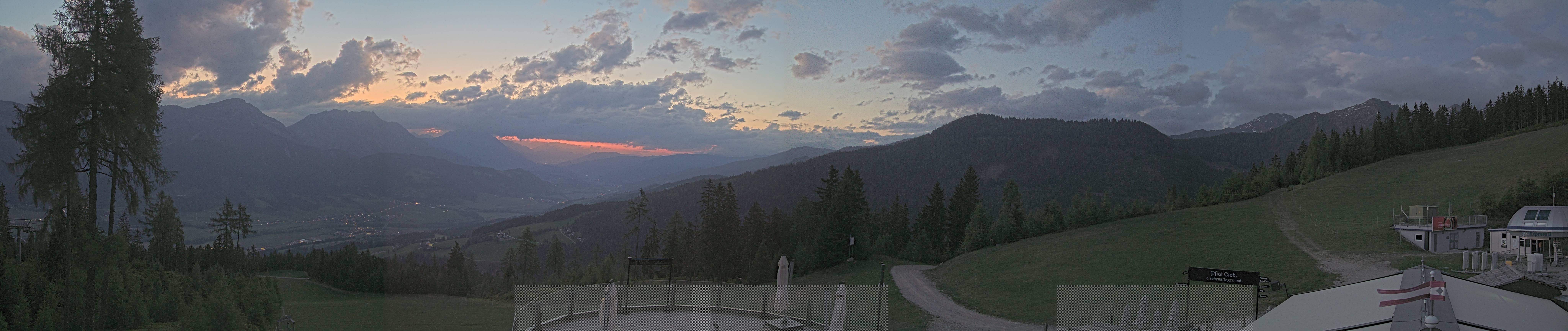 Archiv Foto Webcam Hauser Kaibling - Blick ins Ennstal von der Knapplhütte