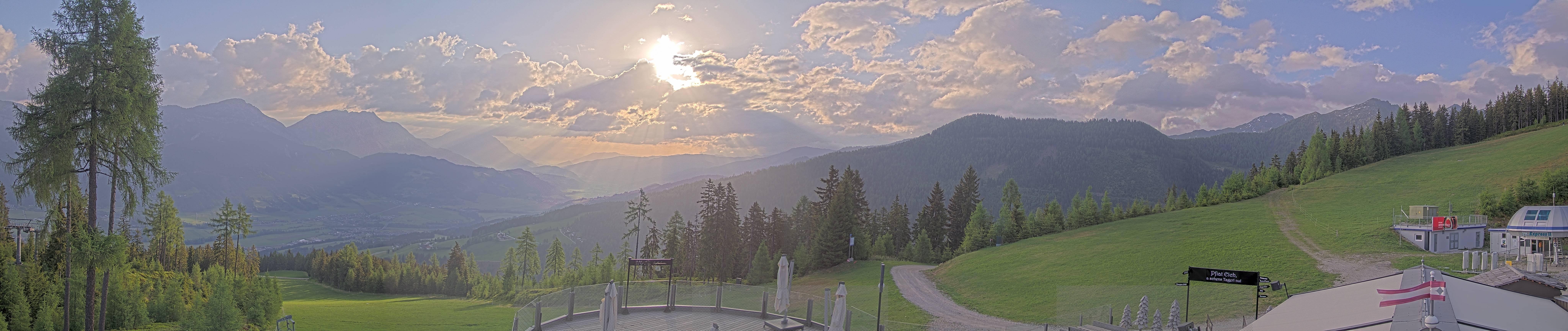 Archiv Foto Webcam Hauser Kaibling - Blick ins Ennstal von der Knapplhütte