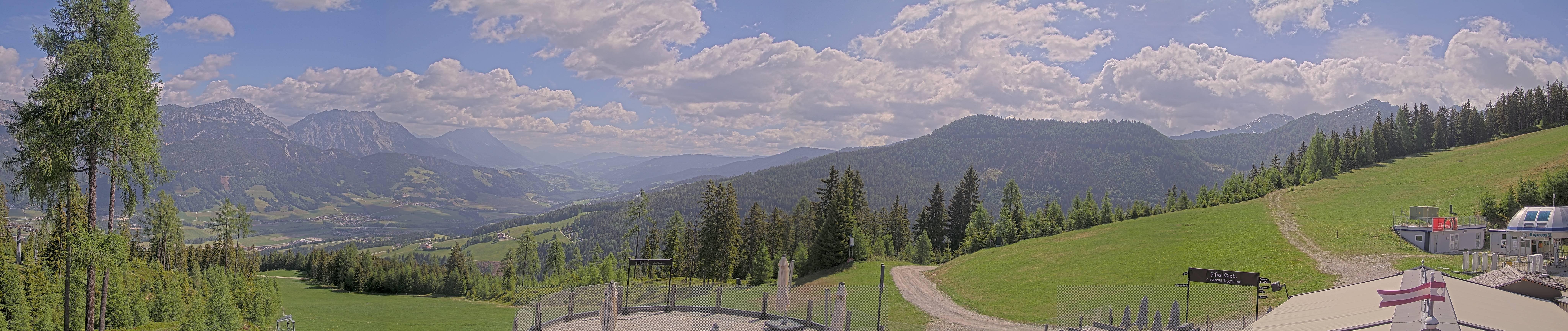 Archiv Foto Webcam Hauser Kaibling - Blick ins Ennstal von der Knapplhütte