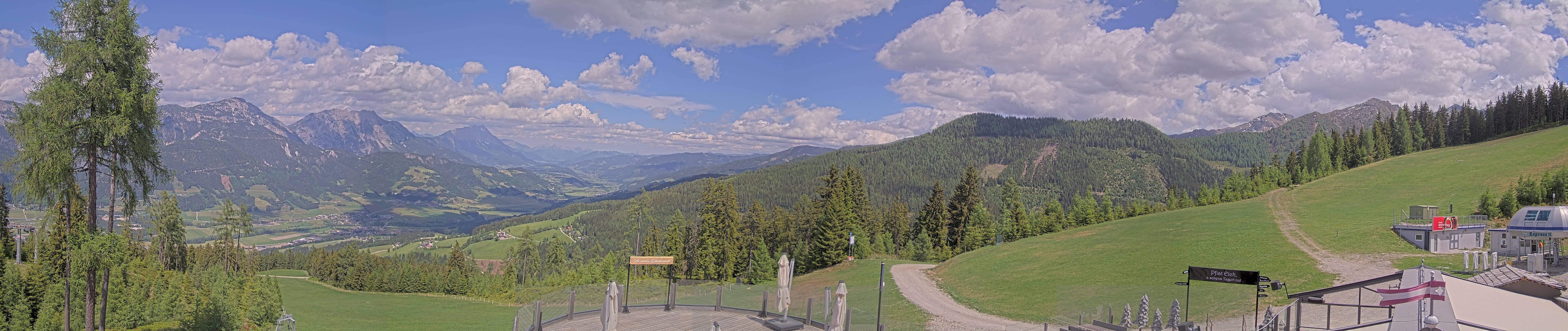 Archiv Foto Webcam Hauser Kaibling - Blick ins Ennstal von der Knapplhütte