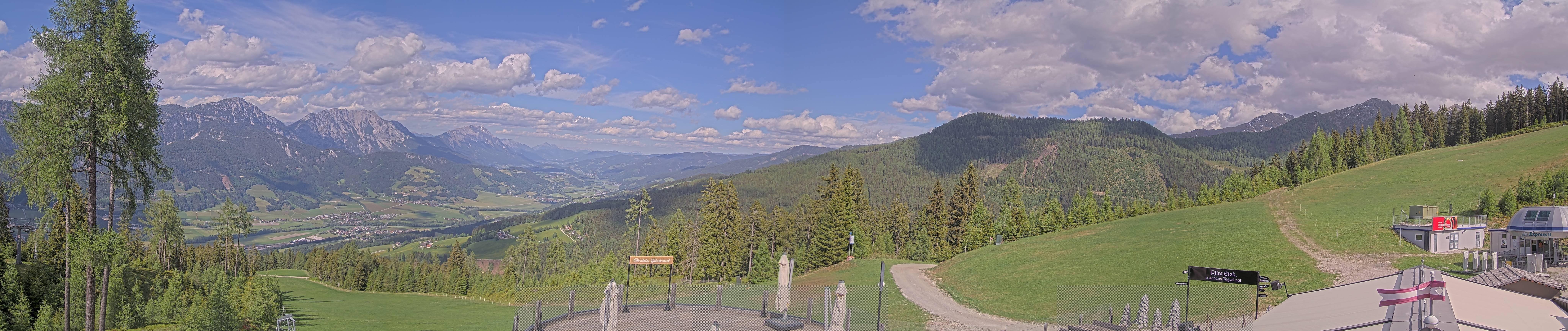 Archiv Foto Webcam Hauser Kaibling - Blick ins Ennstal von der Knapplhütte