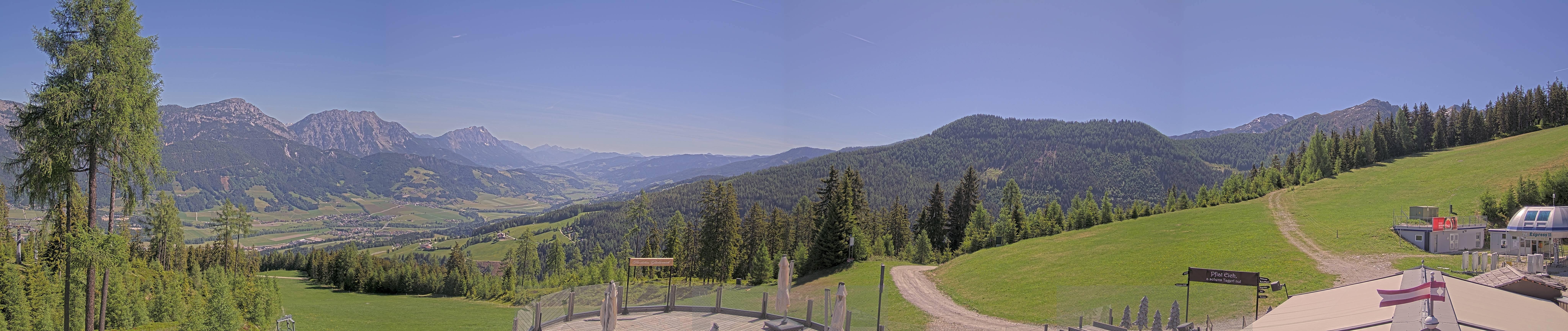 Archiv Foto Webcam Hauser Kaibling - Blick ins Ennstal von der Knapplhütte