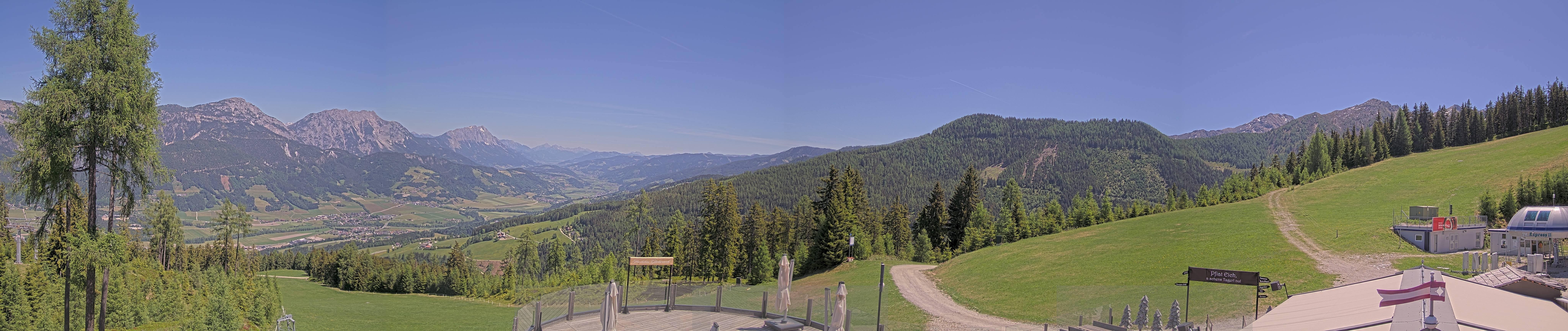 Archiv Foto Webcam Hauser Kaibling - Blick ins Ennstal von der Knapplhütte