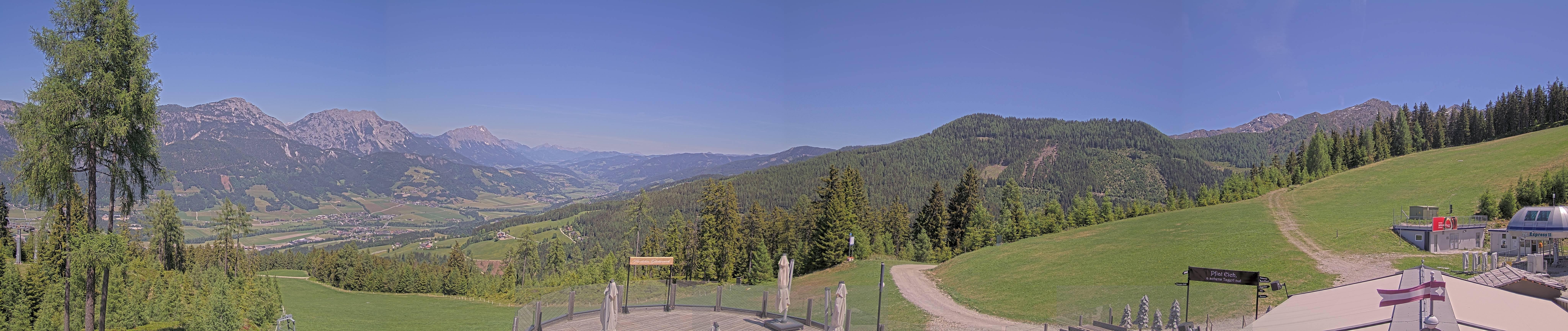 Archiv Foto Webcam Hauser Kaibling - Blick ins Ennstal von der Knapplhütte