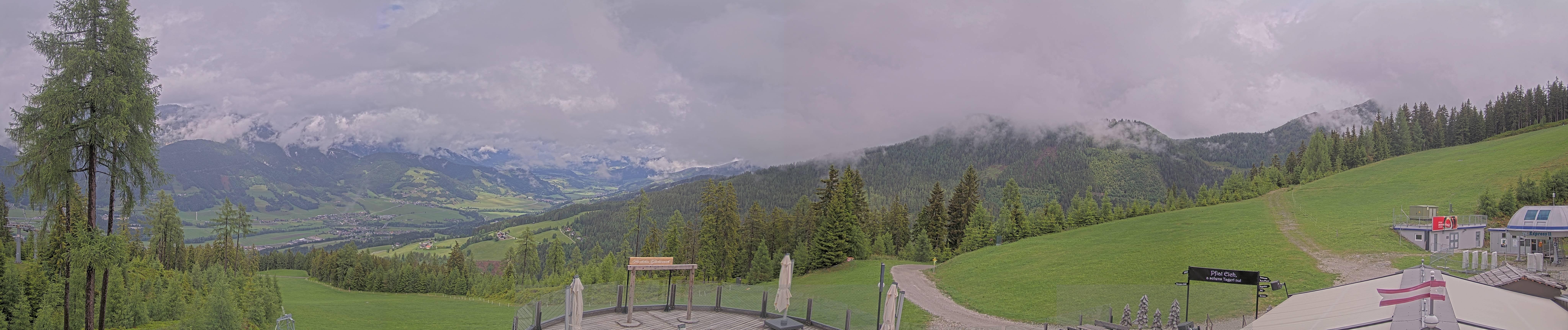 Archiv Foto Webcam Hauser Kaibling - Blick ins Ennstal von der Knapplhütte