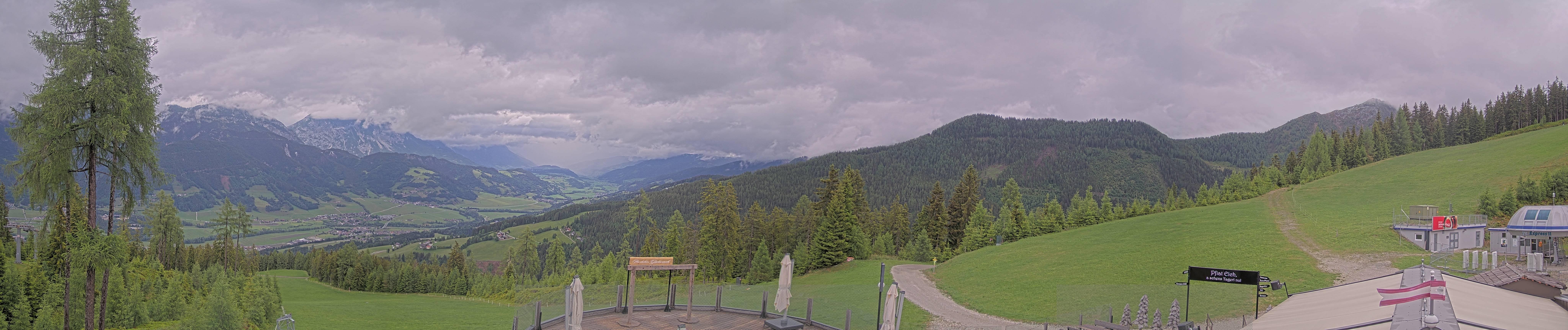 Archiv Foto Webcam Hauser Kaibling - Blick ins Ennstal von der Knapplhütte