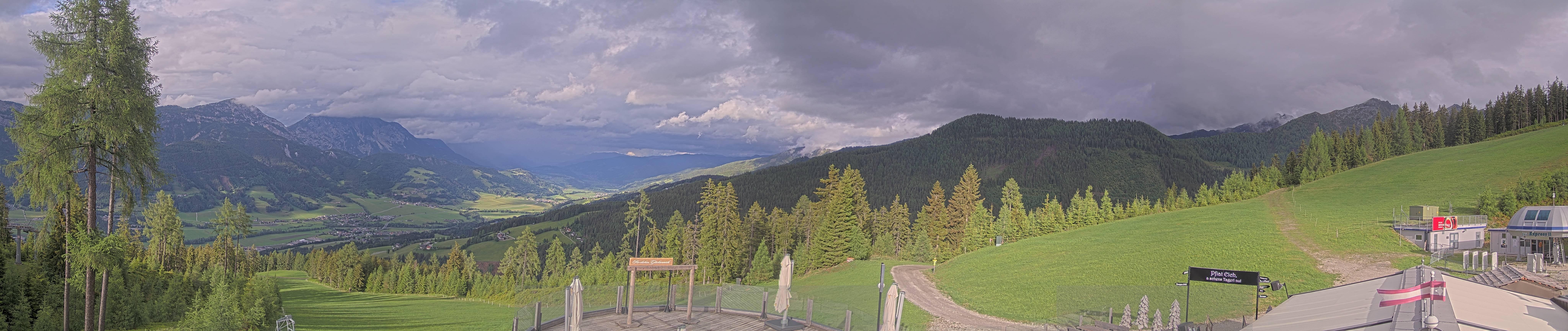 Archiv Foto Webcam Hauser Kaibling - Blick ins Ennstal von der Knapplhütte