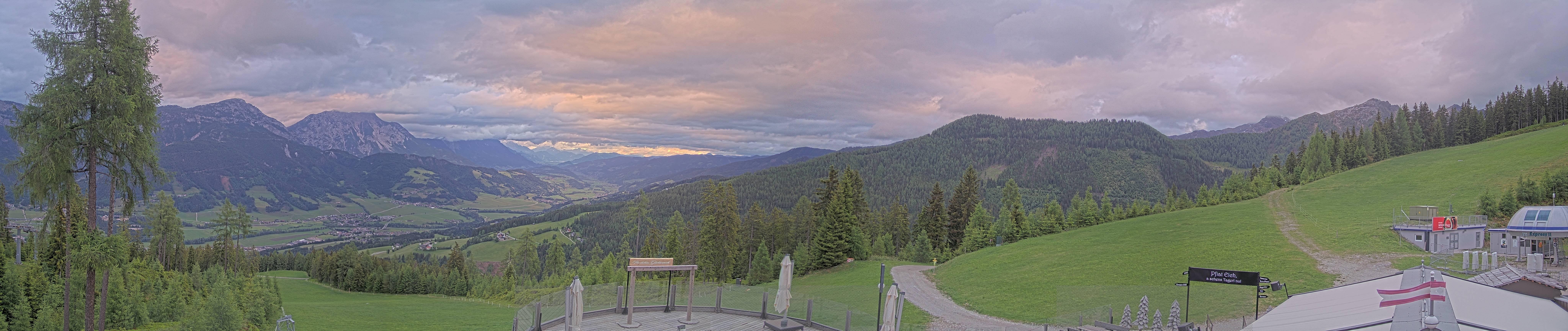 Archiv Foto Webcam Hauser Kaibling - Blick ins Ennstal von der Knapplhütte