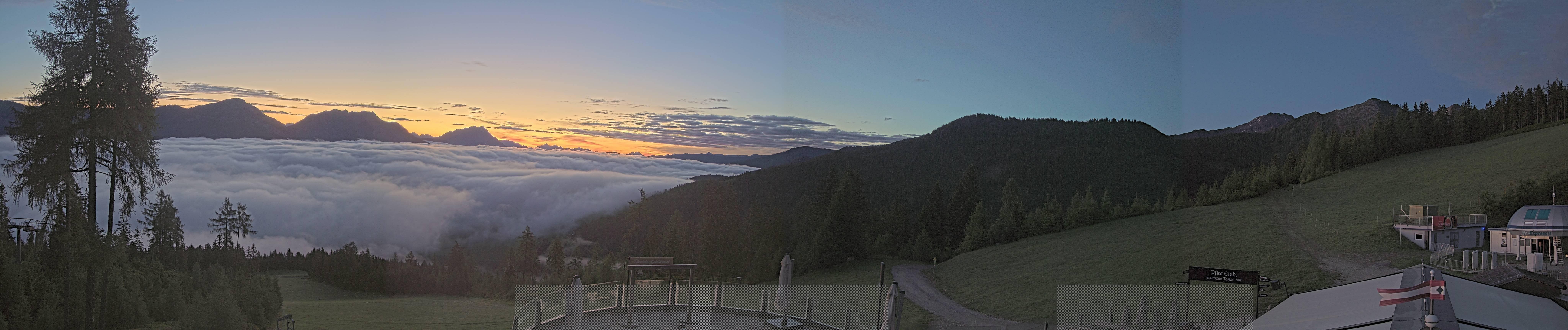 Archiv Foto Webcam Hauser Kaibling - Blick ins Ennstal von der Knapplhütte