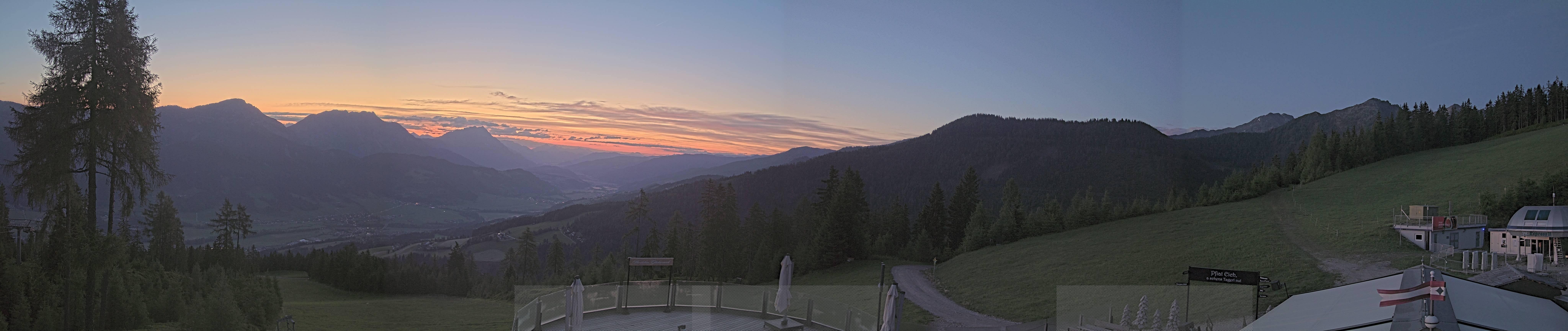 Archiv Foto Webcam Hauser Kaibling - Blick ins Ennstal von der Knapplhütte