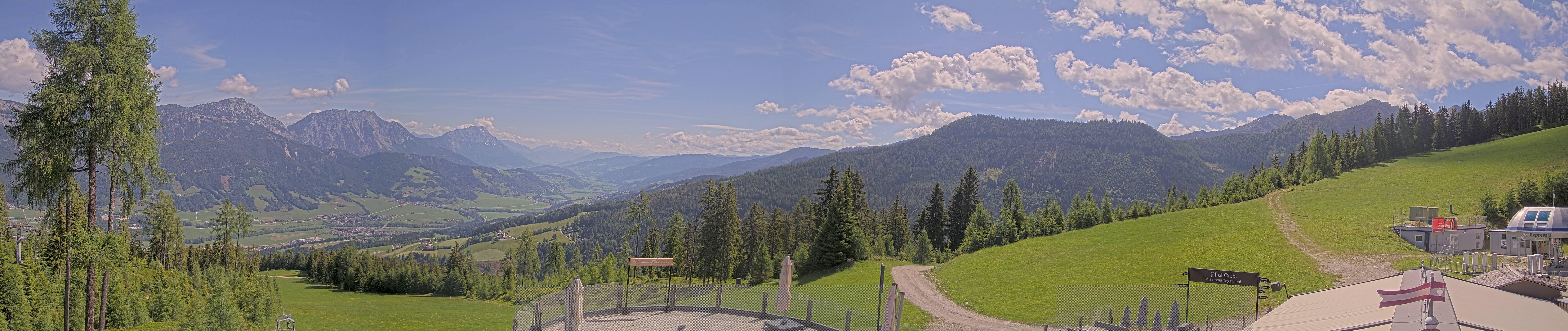 Archiv Foto Webcam Hauser Kaibling - Blick ins Ennstal von der Knapplhütte