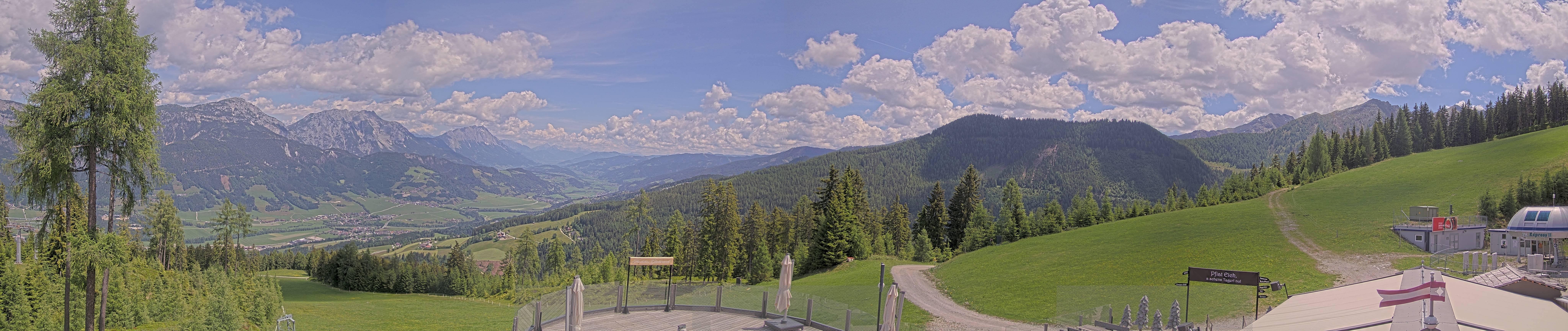 Archiv Foto Webcam Hauser Kaibling - Blick ins Ennstal von der Knapplhütte